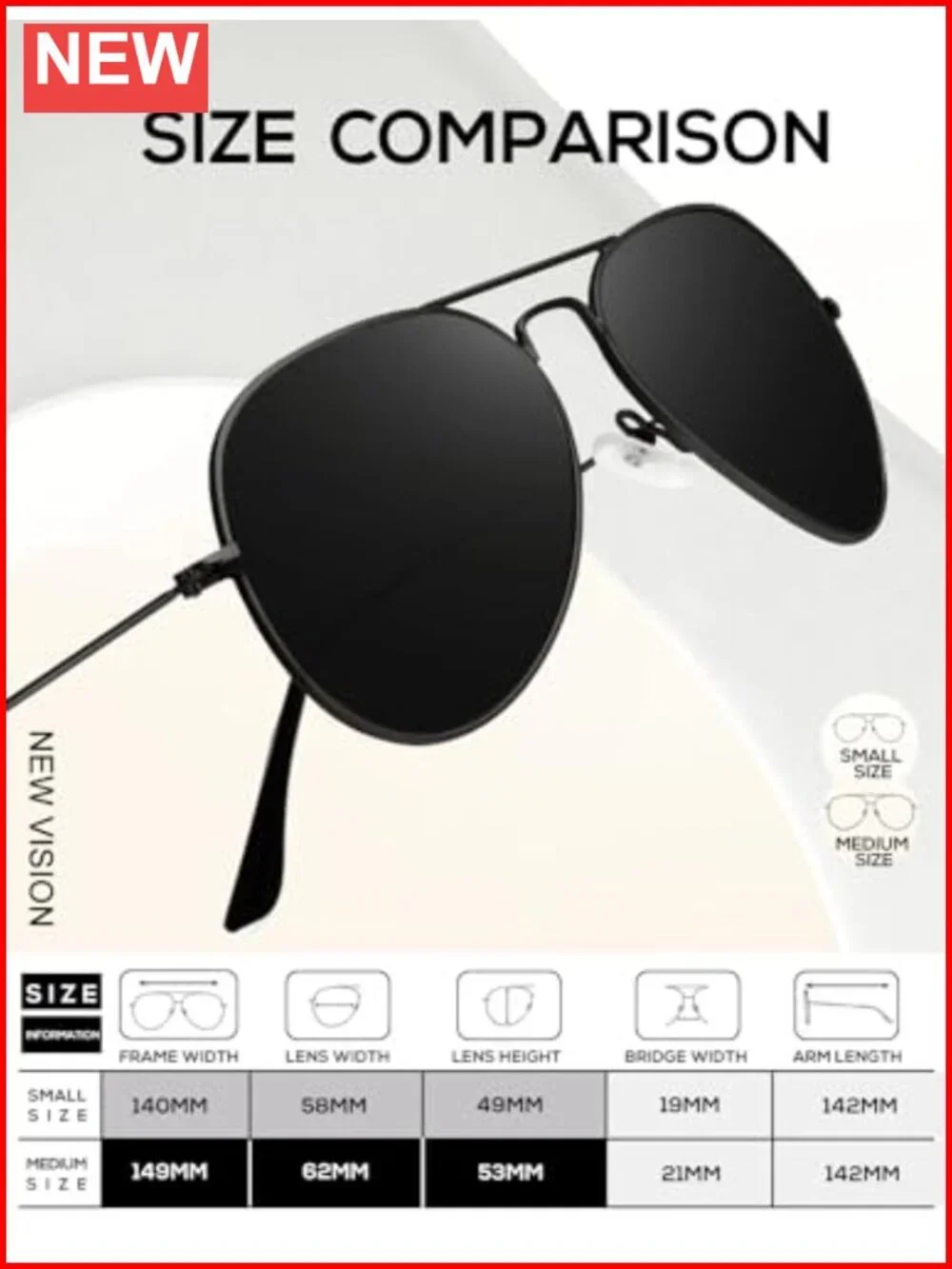 Classic Aviator Sunglasses with Polarized UV Blocking Lenses for Driving